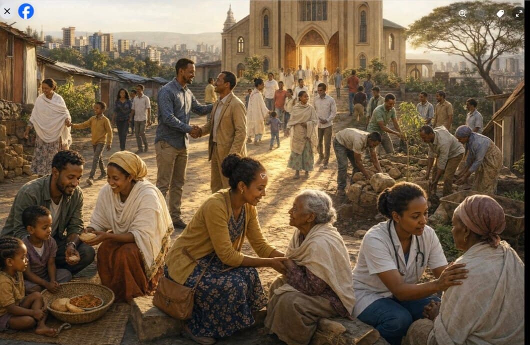 A church community serving neighbors with food, care, health support, and practical help beyond the church building.